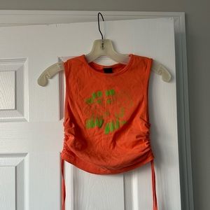 Urban Outfitters Turn On Trip Out Orange Tank Top